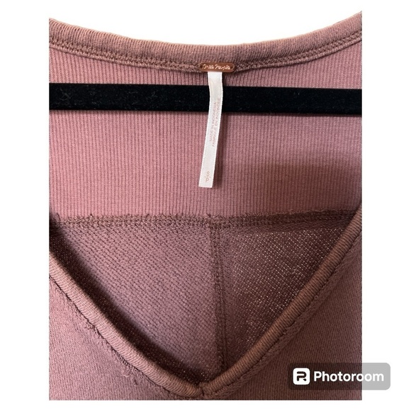 NWT FREE PEOPLE oversized maroon/purple long sleeve dress tunic size Small - Picture 4 of 6